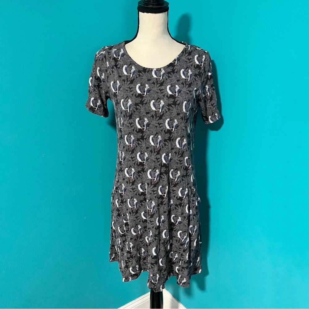 Fat Face 4 Simone Bird Print Short Sleeve Swing Mini Dress